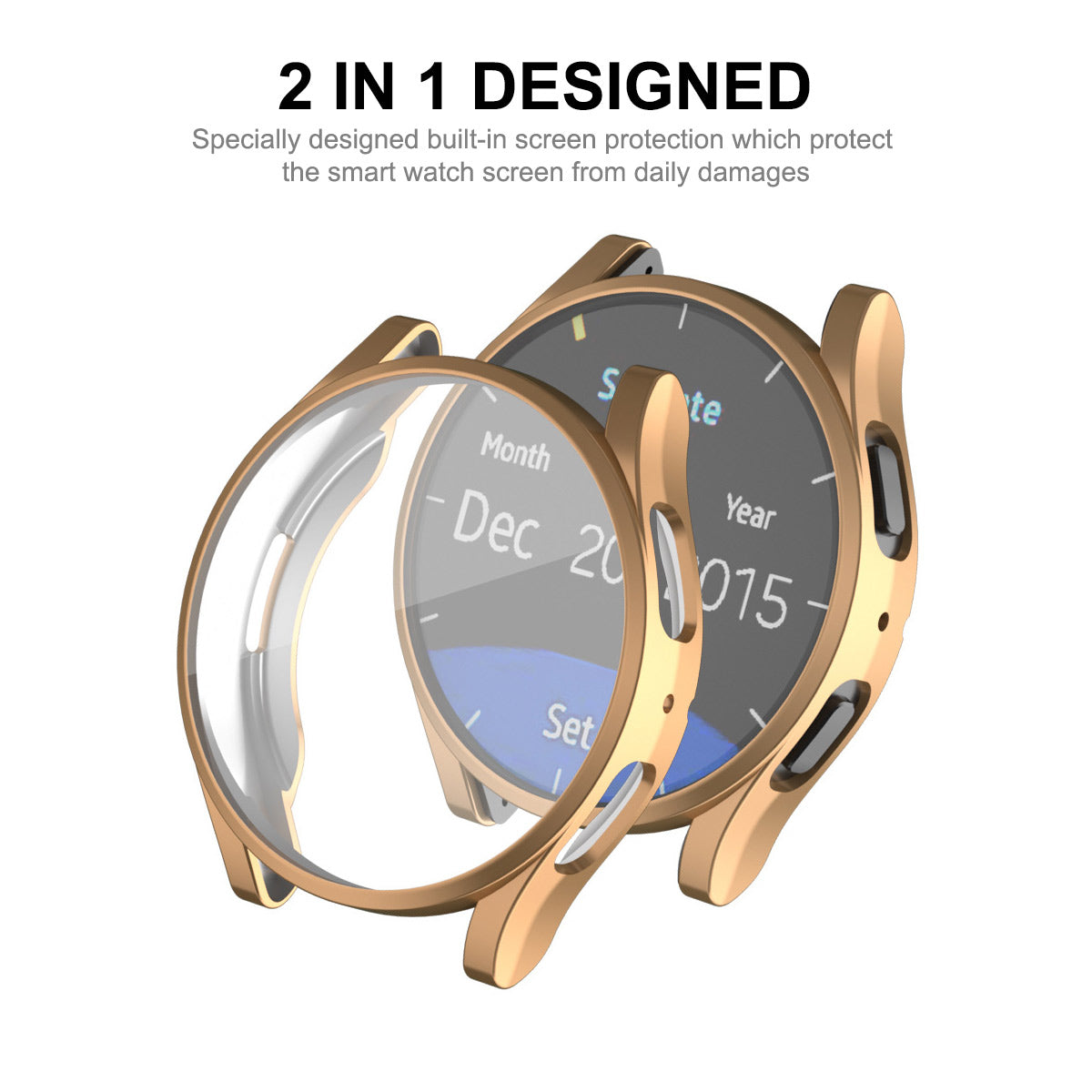 ENKAY HAT PRINCE For Samsung Galaxy Watch6 40mm TPU Watch Case Full Covering Electroplating Frame with Screen Film ENKAY HAT PRINCE For Samsung Galaxy Watch6 40mm TPU Watch Case Full Covering Electroplating Frame with Screen Film